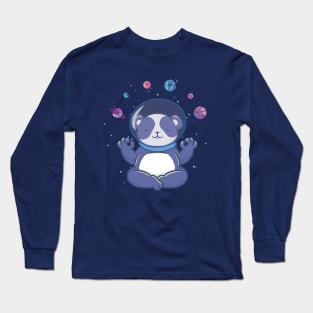 Funny Panda Bear Meditating Long Sleeve T-Shirt